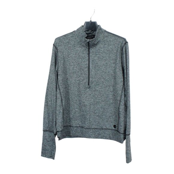LL Bean VentureSoft Pullover Sweatshirt Quarter Zip Black Marl Size S - Picture 1 of 11